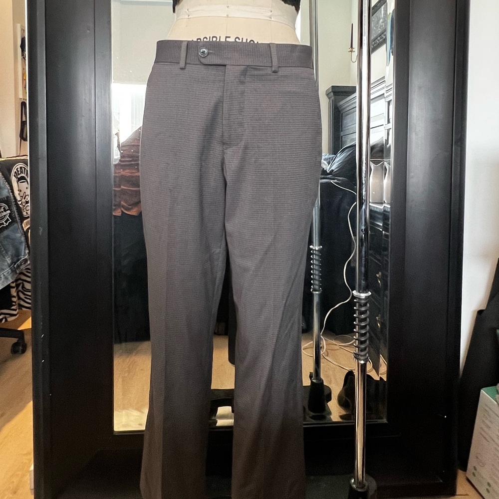 Gray plaid vintage unisex trousers size 29